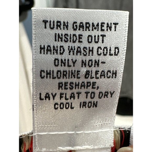 Talbots size XL beige print boat neck long sleeve modal silk blend top - Picture 5 of 7